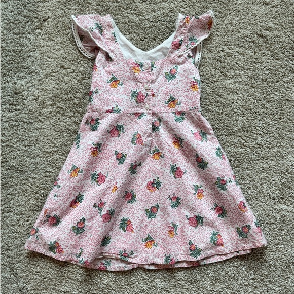 Girls Janie and Jack dress Pink Flutter Sleeve Sundress floral size 5 - Picture 7 of 10